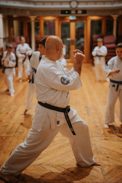 Kyokushinkai board breaking demonstration